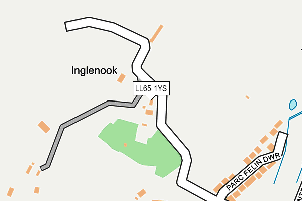 LL65 1YS map - OS OpenMap – Local (Ordnance Survey)