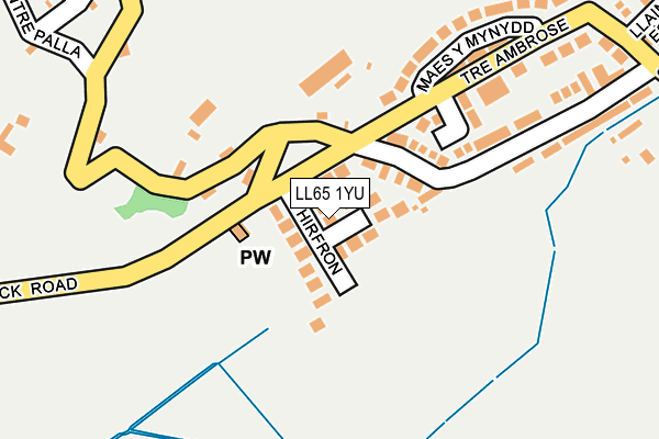 LL65 1YU map - OS OpenMap – Local (Ordnance Survey)