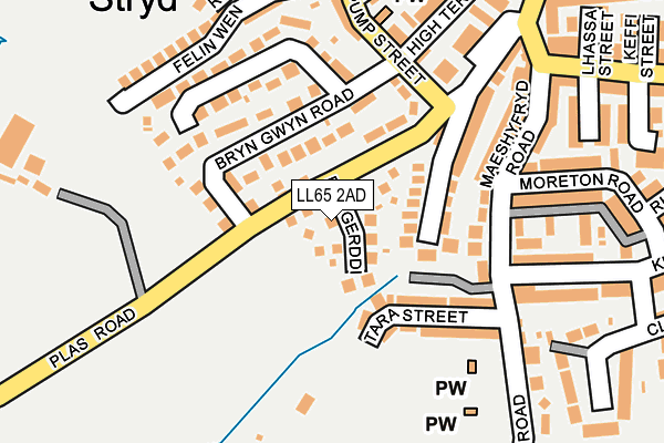 LL65 2AD map - OS OpenMap – Local (Ordnance Survey)