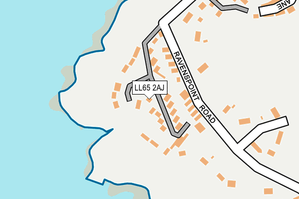 LL65 2AJ map - OS OpenMap – Local (Ordnance Survey)