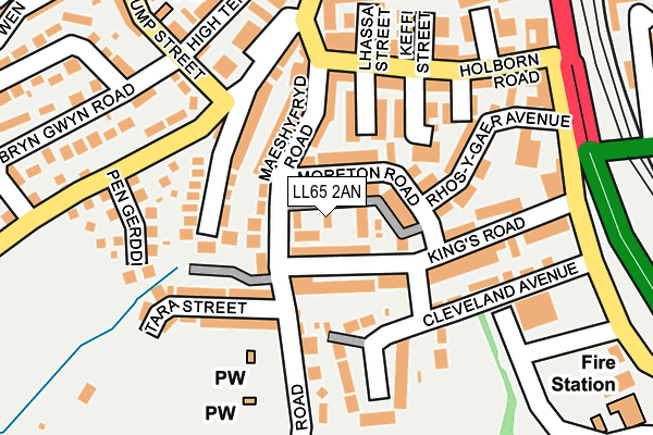 LL65 2AN map - OS OpenMap – Local (Ordnance Survey)