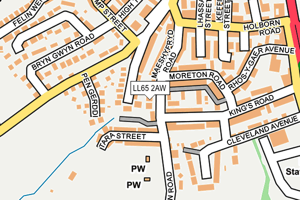 LL65 2AW map - OS OpenMap – Local (Ordnance Survey)