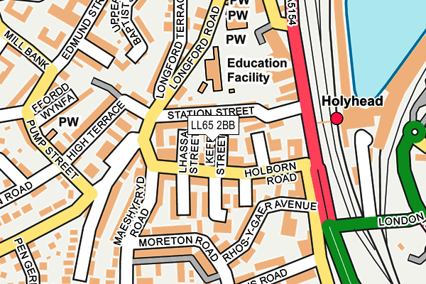 LL65 2BB map - OS OpenMap – Local (Ordnance Survey)