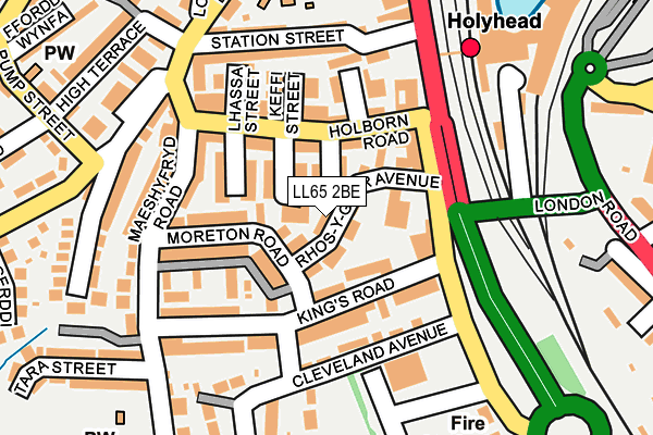 LL65 2BE map - OS OpenMap – Local (Ordnance Survey)