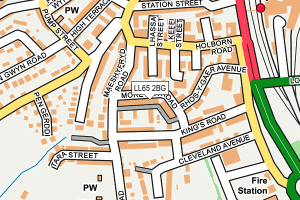 LL65 2BG map - OS OpenMap – Local (Ordnance Survey)