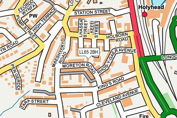 LL65 2BH map - OS OpenMap – Local (Ordnance Survey)