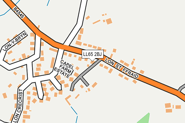 LL65 2BJ map - OS OpenMap – Local (Ordnance Survey)