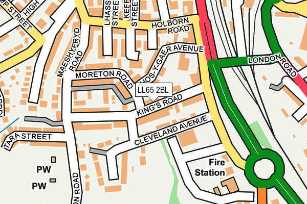 LL65 2BL map - OS OpenMap – Local (Ordnance Survey)