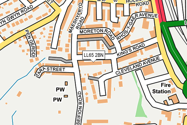 LL65 2BN map - OS OpenMap – Local (Ordnance Survey)