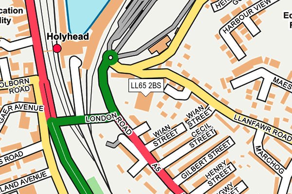 LL65 2BS map - OS OpenMap – Local (Ordnance Survey)