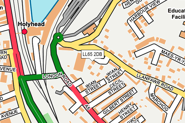 LL65 2DB map - OS OpenMap – Local (Ordnance Survey)