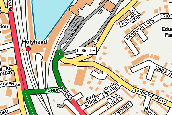 LL65 2DF map - OS OpenMap – Local (Ordnance Survey)