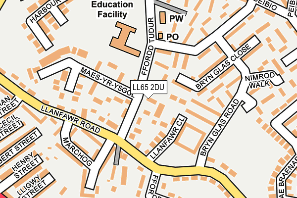 LL65 2DU map - OS OpenMap – Local (Ordnance Survey)