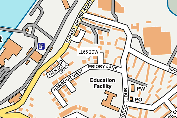 LL65 2DW map - OS OpenMap – Local (Ordnance Survey)