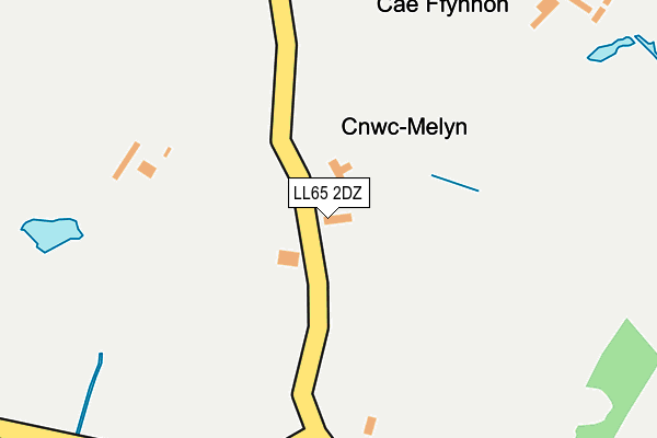 LL65 2DZ map - OS OpenMap – Local (Ordnance Survey)