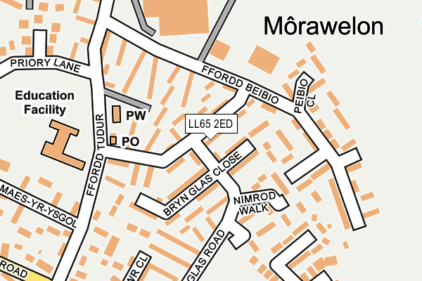 LL65 2ED map - OS OpenMap – Local (Ordnance Survey)