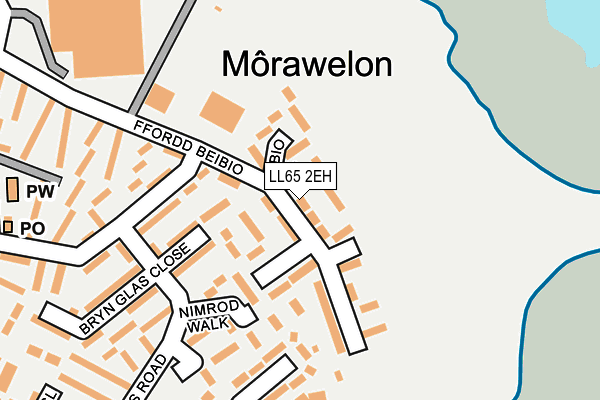 LL65 2EH map - OS OpenMap – Local (Ordnance Survey)