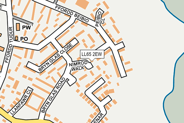LL65 2EW map - OS OpenMap – Local (Ordnance Survey)