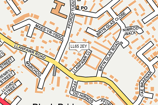 LL65 2EY map - OS OpenMap – Local (Ordnance Survey)