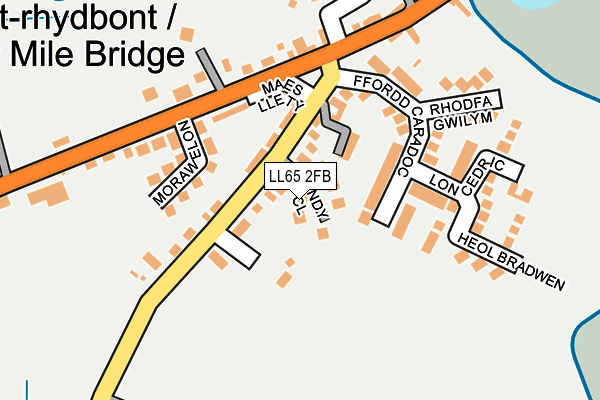 LL65 2FB map - OS OpenMap – Local (Ordnance Survey)