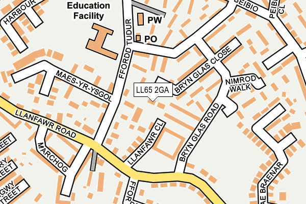 LL65 2GA map - OS OpenMap – Local (Ordnance Survey)