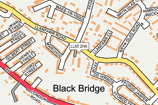 LL65 2HA map - OS OpenMap – Local (Ordnance Survey)