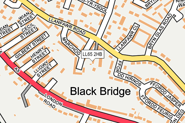 LL65 2HB map - OS OpenMap – Local (Ordnance Survey)