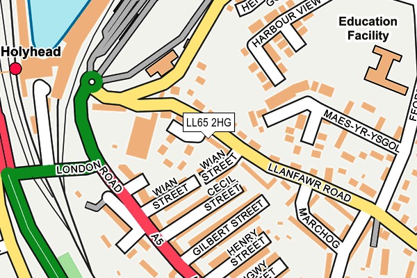 LL65 2HG map - OS OpenMap – Local (Ordnance Survey)