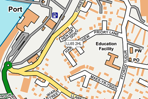 LL65 2HL map - OS OpenMap – Local (Ordnance Survey)