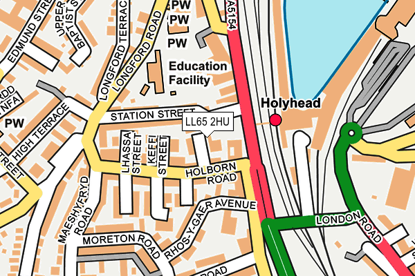 LL65 2HU map - OS OpenMap – Local (Ordnance Survey)