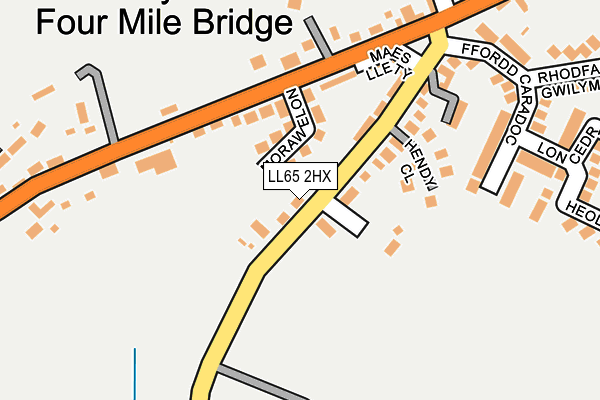 LL65 2HX map - OS OpenMap – Local (Ordnance Survey)