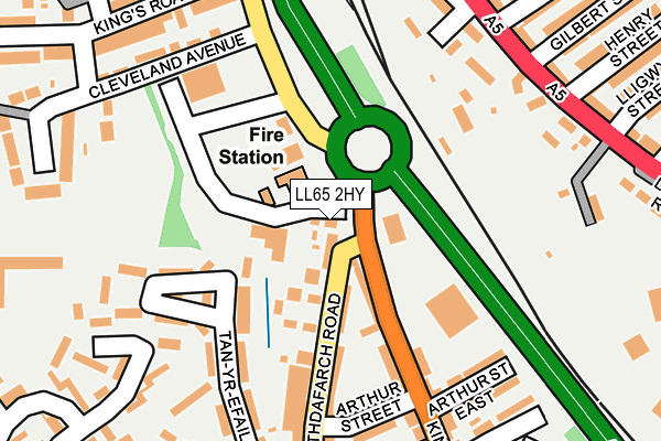 LL65 2HY map - OS OpenMap – Local (Ordnance Survey)