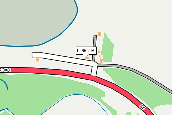 LL65 2JA map - OS OpenMap – Local (Ordnance Survey)