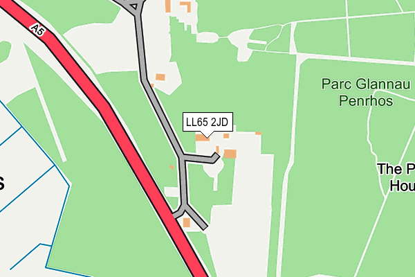 LL65 2JD map - OS OpenMap – Local (Ordnance Survey)