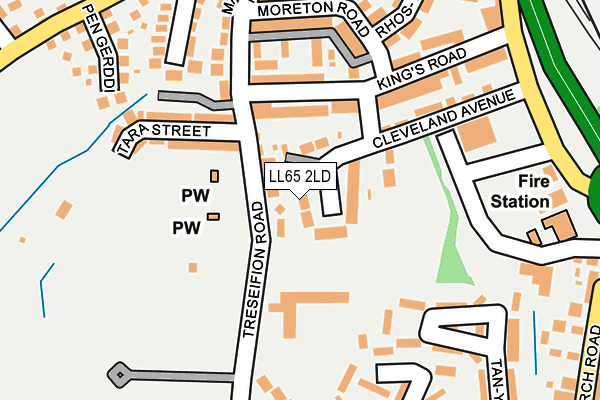 LL65 2LD map - OS OpenMap – Local (Ordnance Survey)