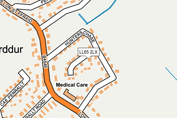 LL65 2LX map - OS OpenMap – Local (Ordnance Survey)