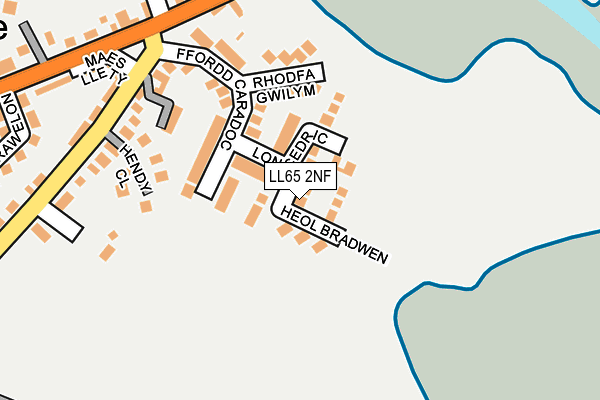 LL65 2NF map - OS OpenMap – Local (Ordnance Survey)