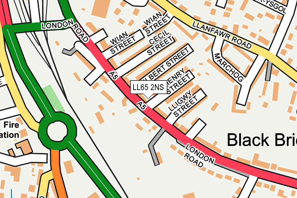 LL65 2NS map - OS OpenMap – Local (Ordnance Survey)