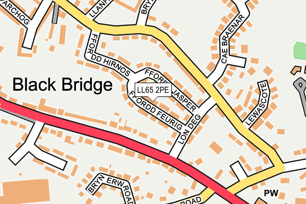 LL65 2PE map - OS OpenMap – Local (Ordnance Survey)