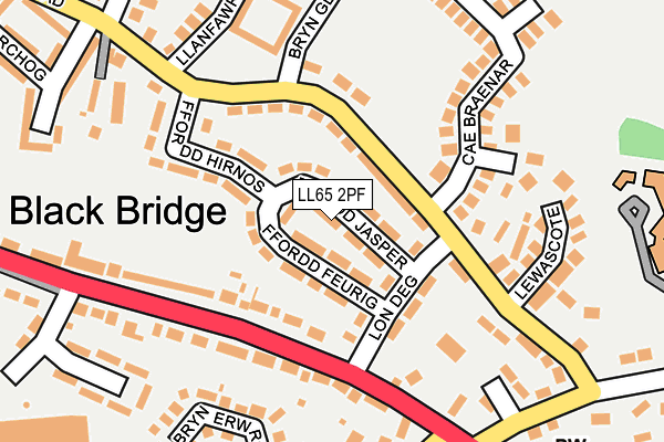 LL65 2PF map - OS OpenMap – Local (Ordnance Survey)