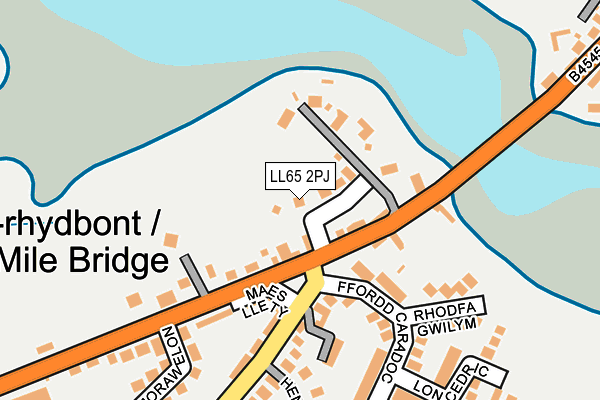 LL65 2PJ map - OS OpenMap – Local (Ordnance Survey)