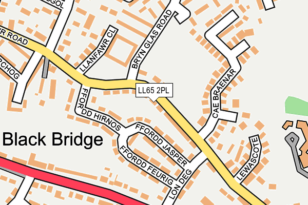 LL65 2PL map - OS OpenMap – Local (Ordnance Survey)