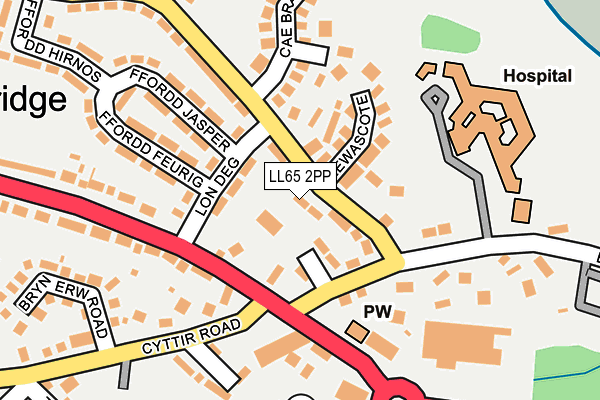 LL65 2PP map - OS OpenMap – Local (Ordnance Survey)