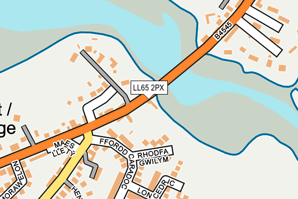 LL65 2PX map - OS OpenMap – Local (Ordnance Survey)