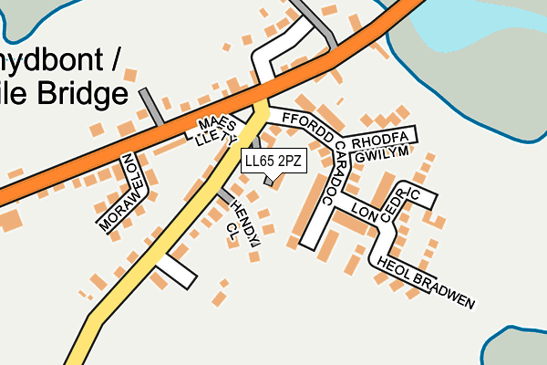 LL65 2PZ map - OS OpenMap – Local (Ordnance Survey)