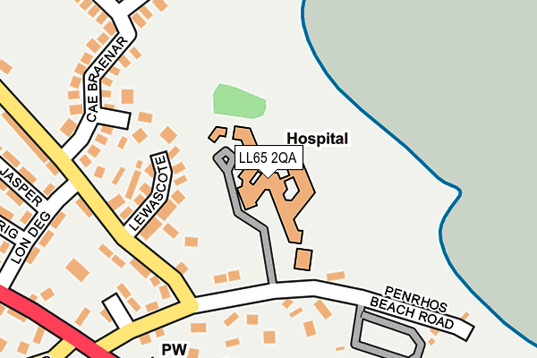 LL65 2QA map - OS OpenMap – Local (Ordnance Survey)