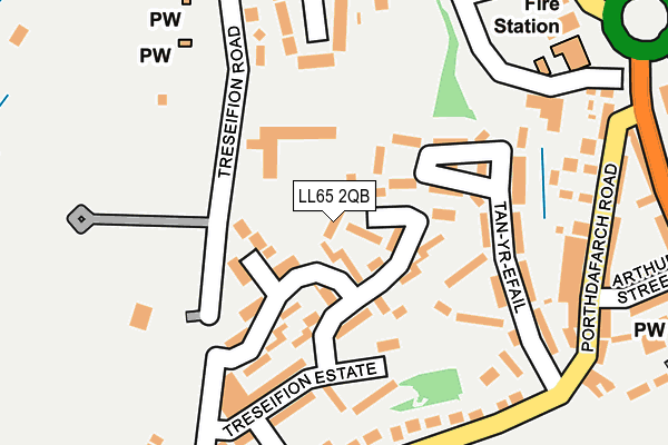 LL65 2QB map - OS OpenMap – Local (Ordnance Survey)