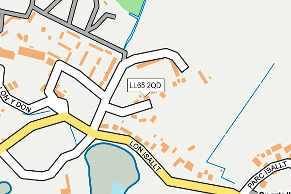 LL65 2QD map - OS OpenMap – Local (Ordnance Survey)
