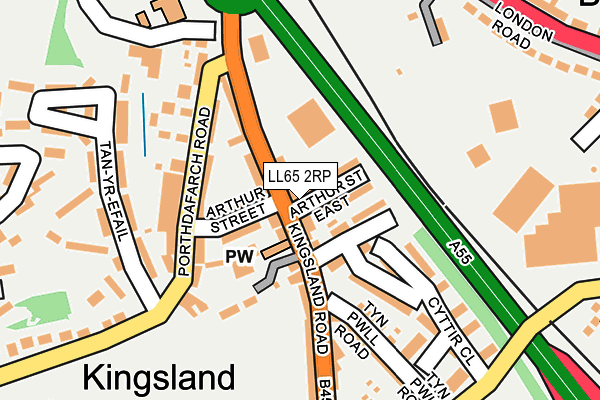 LL65 2RP map - OS OpenMap – Local (Ordnance Survey)
