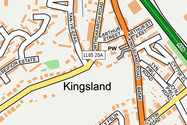 LL65 2SA map - OS OpenMap – Local (Ordnance Survey)